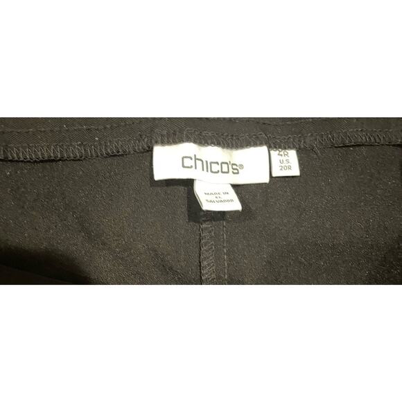 Chicos Black Pants Slimming Flare Pants Business Comfort Size 20R NWT - Picture 5 of 7
